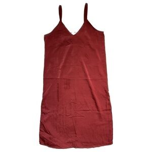 Everly Spaghetti Strap Silk Slip Dress Medium